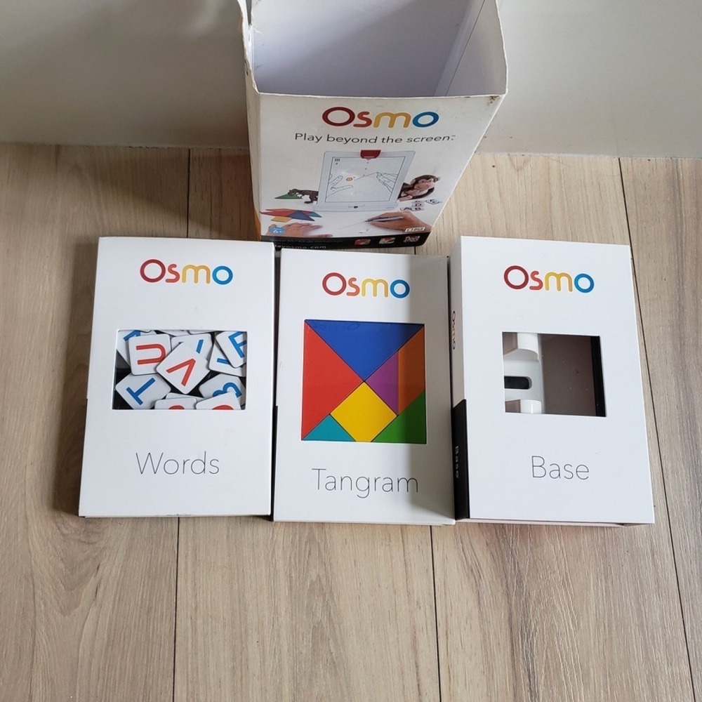Osmo Genius Kit iPad Bundle Base Words Numbers Tangram STEM Game Set